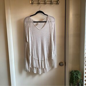Free People Cream Top, size medium Like a mini dress